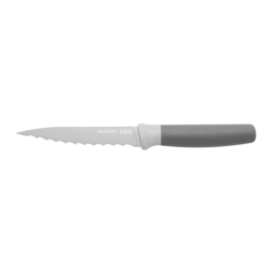 Нож универсальный зазубренный 11,5см серый Leo