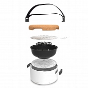 Барбекю настольный цвет белый 35x35x22 см Leo