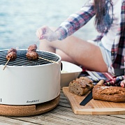 Барбекю настольный цвет белый 35x35x22 см Leo