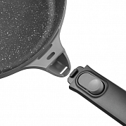 Сотейник с крышкой 28см 4,6 л съемная ручка Gem grey